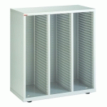 COMPTOIR 3 COLONNES CLEN À SERRURE BLANC