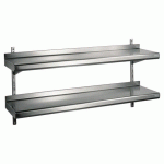 ETAGÈRE MURALE À CRÉMAILLÈRES 2 NIVEAUX LONGUEUR 1500 MM