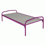 EVOLUTION LIT STANDARD SOMMIER AGGLOMÉRÉ 80X190 RAL 4006 FUSCHIA - MANUTAN COLLECTIVITÉS