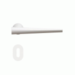 POIGNÉES DE PORTE SUR MINI-ROSACES RONDES SÉRIE ER 59M BROOKLYN - BLANC - CLÉ L KARCHER DESIGN