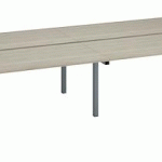 PÔLE DE 4 BUREAUX CHÊNE GRIS L 360 X P 166 CM PIÈTEMENT MÉTAL ALUMINIUM - ARCH