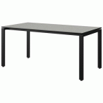 TABLE MALIBU 160X80 T5 SOUDÉ ST ISOS GRIS 1400/NO NOIR 9005