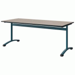 TABLE MALIBU 180X80 T5 DL STRA ACACIA/NOIR BLEU 5025