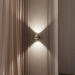 TOP LIGHT PUK! 120 WALL SPOT LED, CLAIRES, LAITON/NOIR