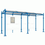 ABRI BUS PROVINCE 5 M SANS BARDAGES LATÉRAUX AGORA BLEU 5010 - PROCITY