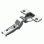 CHARNIÈRE INVISIBLE À VISSER NON CLIPSABLE COUDÉE 9MM FINITION ARGENT - SALICE - C9A6L99