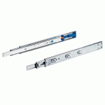 COULISSE À BILLES KA 4532 SILENT SYSTEM -MONTAGE LATÉRAL -35KG -10PAIRES -L600 HETTICH