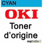 OKI - 43381907 - TONER CYAN - PRODUIT D'ORIGINE - 2 000 PAGES