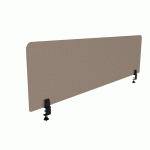PANNEAU ÉCRAN ACOUSTIQUE AGATHE FLEXMUTE SABLE - AVEC FIXATIONS À PINCES À ÉTAU POUR BUREAU L 180 X H 50 CM