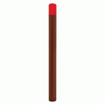 POTELET CARREFOUR ÉCOLE Ø76 MM - ASPECT CORTEN/ROUGE 3020 - PROCITY