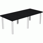 TABLE DE RÉUNION ROYAL PIEDS MÉTAL - NOIR - PIEDS BLANC - ARTARREDI