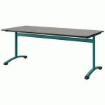 TABLE MALIBU 180X80 T5 DL STR ANTIB BÉTO F186/NOIR BLEU 5018