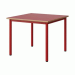 TABLE MALIBU 80X80CM T4 4P STRA ALAISÉ ROUGE U321/ROUGE 3020