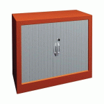 ARMOIRE À RIDEAUX LARGEUR 80 HAUTEUR 69 CM ORANGE-BLANC - MANUTAN COLLECTIVITÉS
