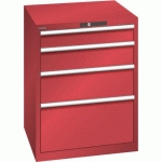 ARMOIRE ROUGE 717X725X850 AVEC 4 TIR. 200KG _ 79.498.070 - LISTA