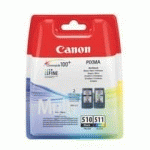 CANON PG510 - CL511 PACK NOIR + COULEURS