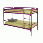 EVOLUTION LIT SUPERPOSÉ SOMMIER TREILLIS 80X190 4006 FUSCHIA - MANUTAN COLLECTIVITÉS