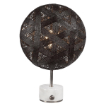 FORESTIER CHANPEN S HEXAGONAL TABLE ARGENTÉ/NOIR
