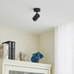 LINDBY SPOT POUR PLAFOND JORELL, NOIR, 13 CM, À 1 LAMPE, GU10