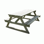 TABLE BANCS BOIS OUNA 200 CM - MANUTAN COLLECTIVITÉS