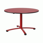 TABLE MALIBU Ø 120 T5 PC STRA ROUGE U321/NOIR ROUGE 3020