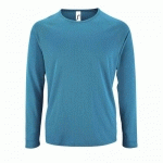 TEE-SHIRT PERSONNALISABLE MANCHE LONGUE DESPORT HOMME EN POLYESTER AQUA