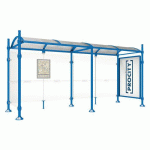 ABRI BUS PROVINCE 5 M VITRINE 1 BARDAGE LAT. CITY BLEU 5010 - PROCITY