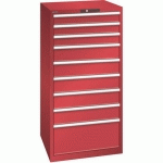 ARMOIRE ROUGE 717X725X1450 AVEC 9 TIR. 200KG _ 13.106.070 - LISTA