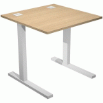 BUREAU DROIT VISUAL SANS VOILE DE FOND - 80 CM - CHÊNE - ARTARREDI