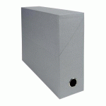 LOT DE 5 - BOÎTE DE CLASSEMENT EXACOMPTA CARTON DOS 9 CM GRIS