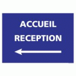 PANNEAU "ACCUEIL RÉCEPTION" PVC ADHÉSIF MUR 210 X 300 MM