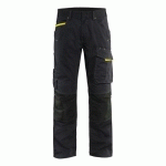 PANTALON DE TRAVAIL SERVICES STRETCH NOIR/JAUNE FLUORESCENT TAILLE 44C - BLAKLADER