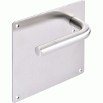 POIGNÉE DE PORTE SUR PLAQUE RECTANGULAIRE - CLÉ I - EN INOX - J-ROX 62 JPM