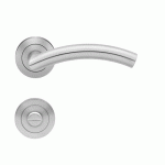 POIGNÉES DE PORTE SUR ROSACES RONDES SÉRIE ER 30 CORSE - INOX SATINÉ - CONDAMNATION KARCHER DESIGN