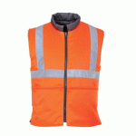PORTWEST RT44 GILET DE FROID RÉVERSIBLE RIS ORANGE - TAILLE XXL