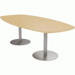 TAB. CONF. ELGA PIED PLATINE 240X113 CM PLT STRAT HÊTRE/ALU - MBA