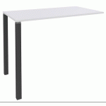 TABLE LOUNGE 2 PIEDS L140 X P80 X H105 BLANC/CARBONE