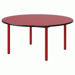 TABLE MALIBU Ø 120 T2 4P STR ANTIB ROUG U321/NOIR ROUGE 3020