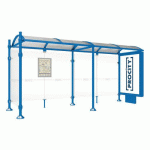 ABRI BUS PROVINCE 5 M CAISSON 1 BARDAGE AGORA BLEU 5010 - PROCITY