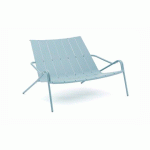 BANC D'EXTÉRIEUR EN ALUMINIUM OUDON - INTÉRIEUR & EXTÉRIEUR - BLEU CLAIR - RÉGULIÈRE