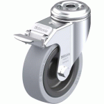 BLICKLE - ROULETTE PIVOTANTE À FREIN Ø 100MM BANDAGE CAOUTCHOUC SBR 110KG - LKRA-VPA 101G-FI