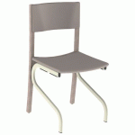 CHAISE ELSA ASS/DOS ABAKA CHAMOIS STR BOIS CAPP MÉTAL 1013 - MOBIDECOR