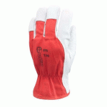 GANTS DE MANUTENTION EUROSTRONG 880 FLEUR VACHETTE COTON - ROUGE - 8 - COVERGUARD