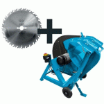 LOT SCIE À BÛCHES 3500W LOSAB601LC + LAME CARBURE Ø 600 MM LEMAN
