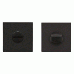 PAIRE DE ROSACES AFFLEURANTES CARRÉES EN INOX NOIR COSMOS - SÉRIE EZ180Q - CONDAMNATION KARCHER DESIGN