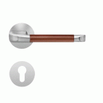 POIGNÉES DE PORTE SUR ROSACES RONDES AFFLEUANTES EPL 96LH KENT -SATINÉ -CLÉ I KARCHER DESIGN