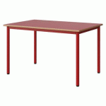 TABLE MALIBU 120X80 T5 4P STRA ALAISÉ ROUGE U321/ROUGE 3020