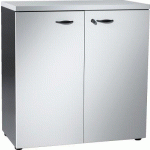 ARMOIRE TÉTRIS PORTES BATTANTES HAUTEUR 86 CM COLORIS GRIS/ALU - MANUTAN COLLECTIVITÉS