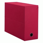 LOT DE 5 - BOÎTE DE CLASSEMENT CARTON OXFORD DOS 12 CM ROUGE