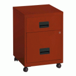 CAISSON MOBILE MÉTAL 2 TIROIRS BUDGET TERRACOTTA